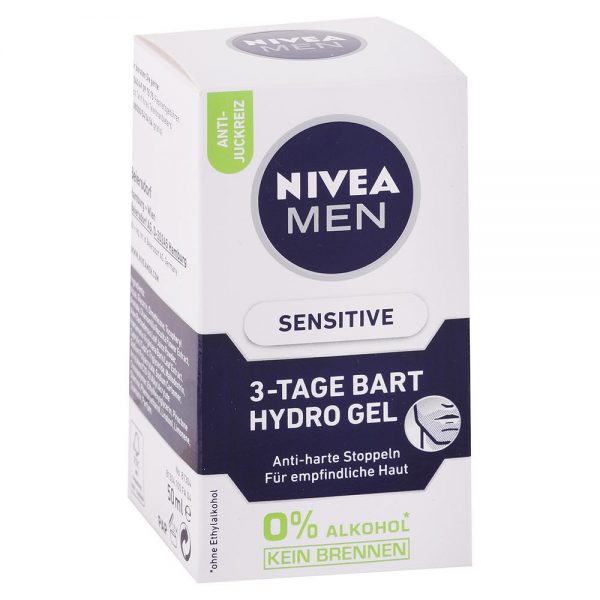 NIVEA Men hydratačný gél pre trojdňovú bradu Sensitive 50 ml