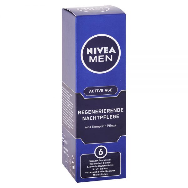 NIVEA Men regeneračný nočný krém 6v1 pre mužov Active Age 50 ml