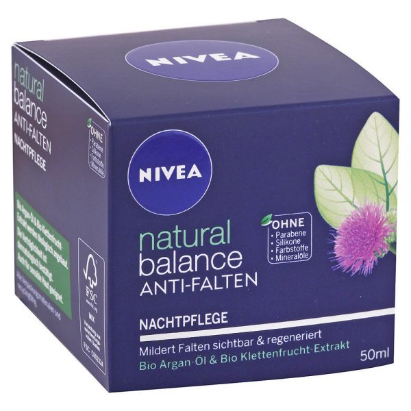 Nivea - Nočný krém proti vráskam Natural Balance 50ml