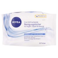Nivea - Osviežujúce čistiace pleťové obrúsky 3 v 1 25ks